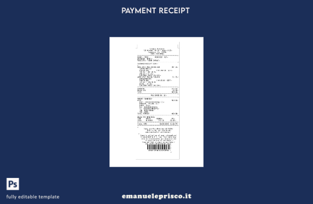 modello di ricevuta di pagamento Vibasel Outlets in stile verificato